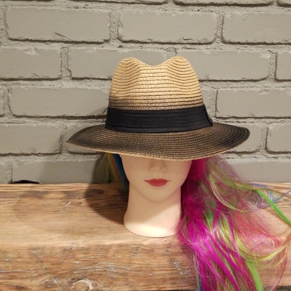 Accessories - Nwt straw hat brown black hombre